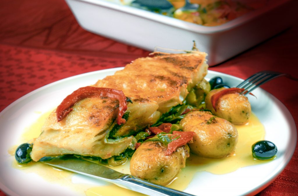 Bacalhau no forno com batatas