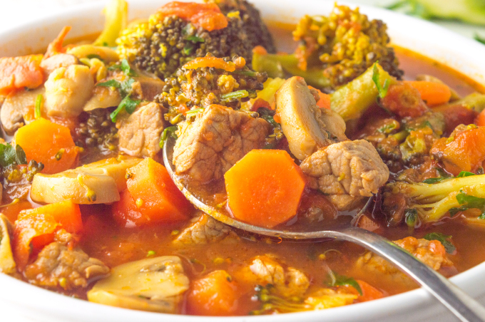 Carne estufada com legumes