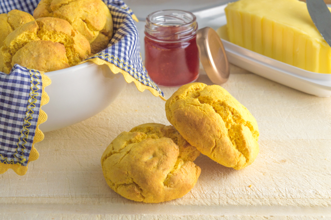 Pães de Milho e Batata Doce